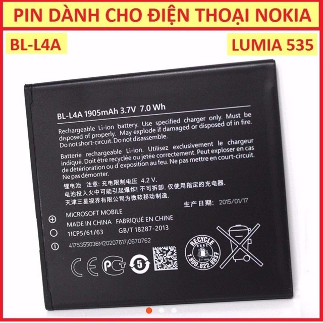 Pin nokia lumia 535