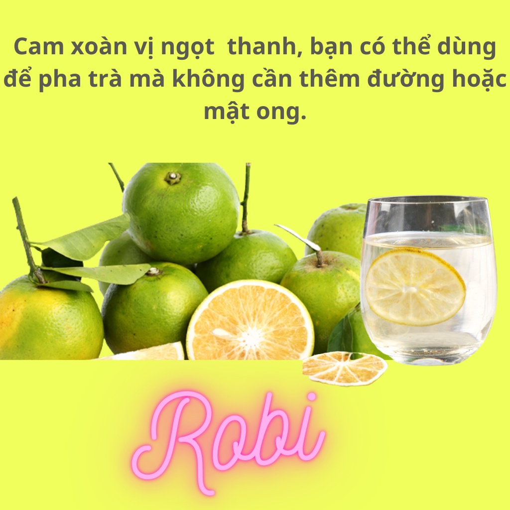 Cam xoàn thái lát sấy lạnh Robi Mart 200g - Hàng loại 1 lát đẹp chính hãng