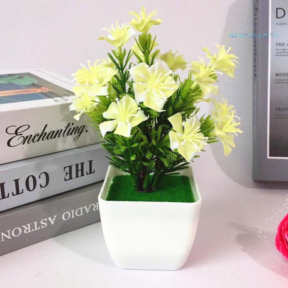 1 Chậu Hoa Anh Đào Nhân Tạo Dùng Cho Trang Trí