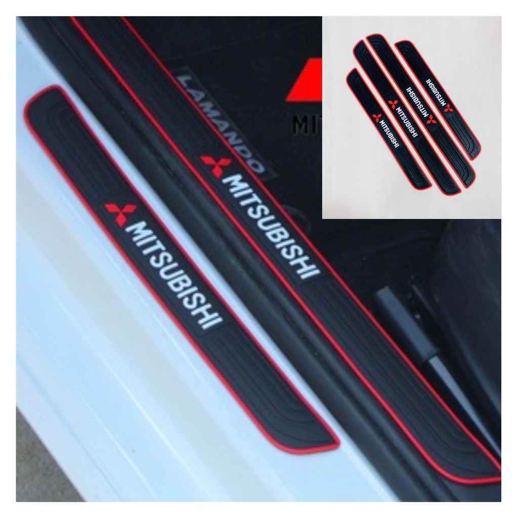 Nẹp cao su dán chống trầy xước bảo vệ bậc cửa xe ô tô xe hơi có logo theo hãng xe