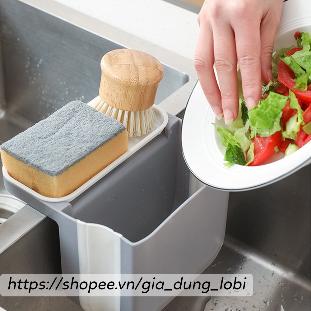 Rổ gắn bồn rửa chén đựng đồ ăn dư thừa lắp lavabo bồn rửa bát giỏ treo chặn lọc thức ăn rác thải gấp gọn