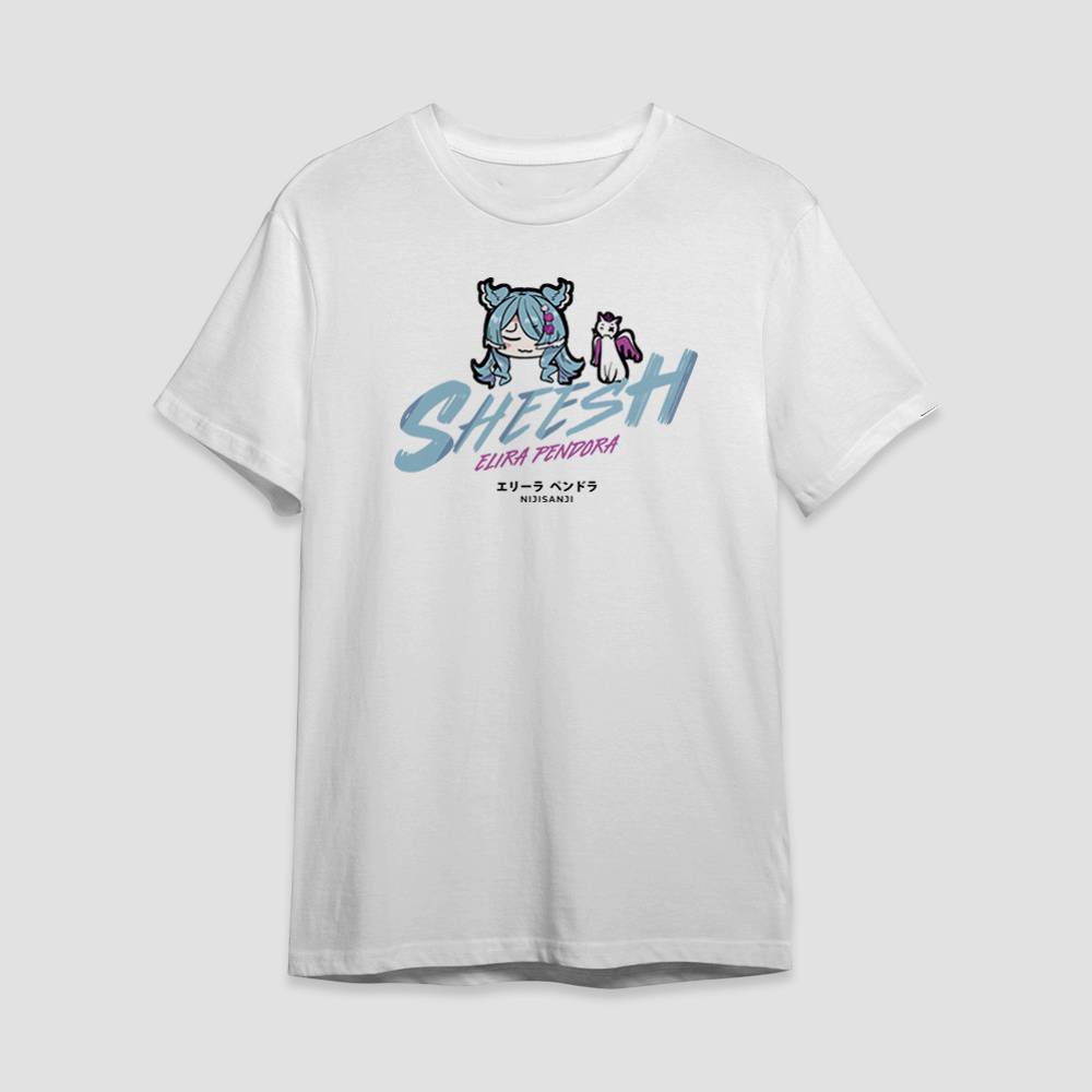 Ag NIJISANJI Elira Pendora Áo Thun Tay Ngắn Dáng Rộng Thời Trang Thường Ngày Unisex a