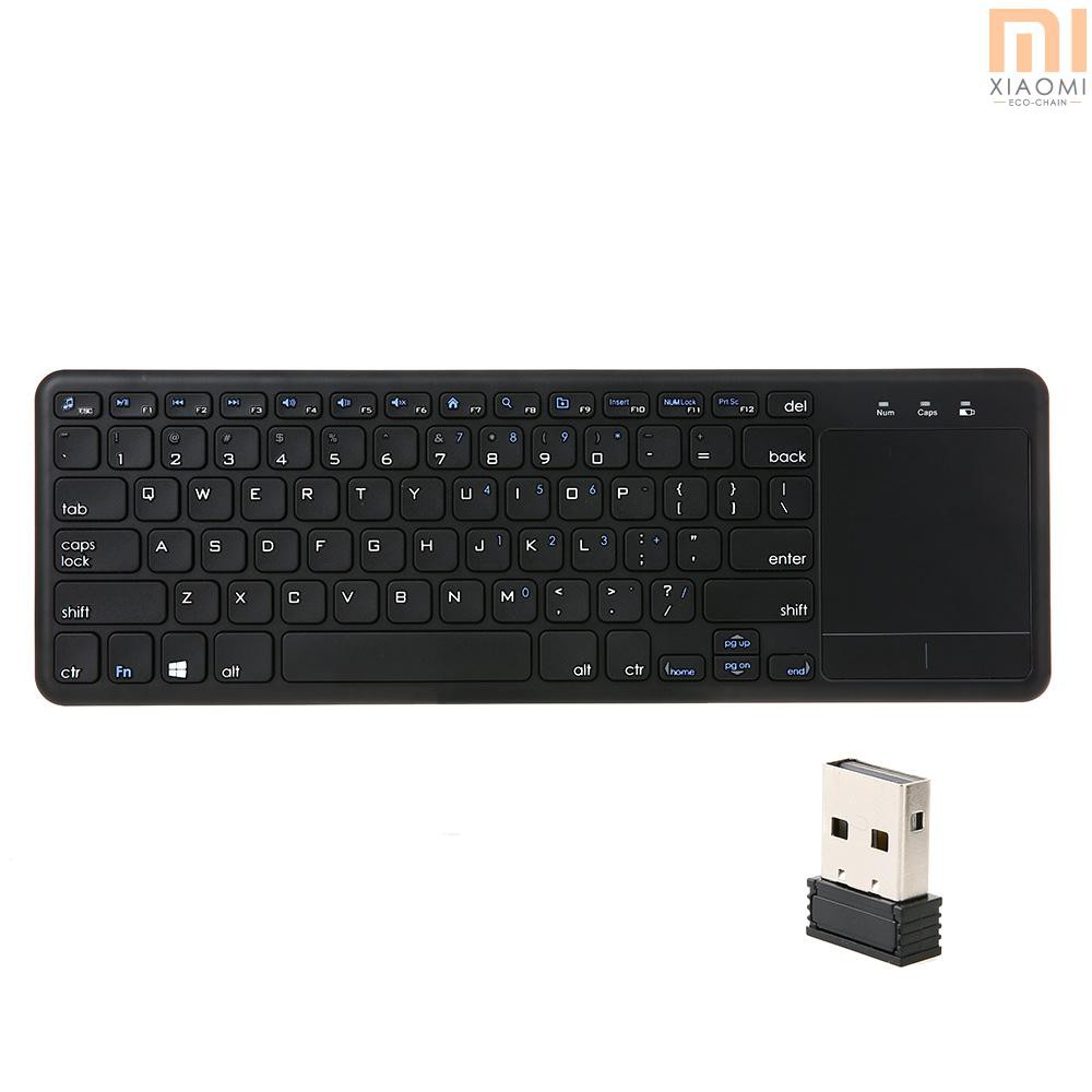 【shine】2.4G Wireless Touchpad Keyboard Multi-touch Ultra-slim with USB Receiver for Android Smart TV Computers Ladtops Desktops