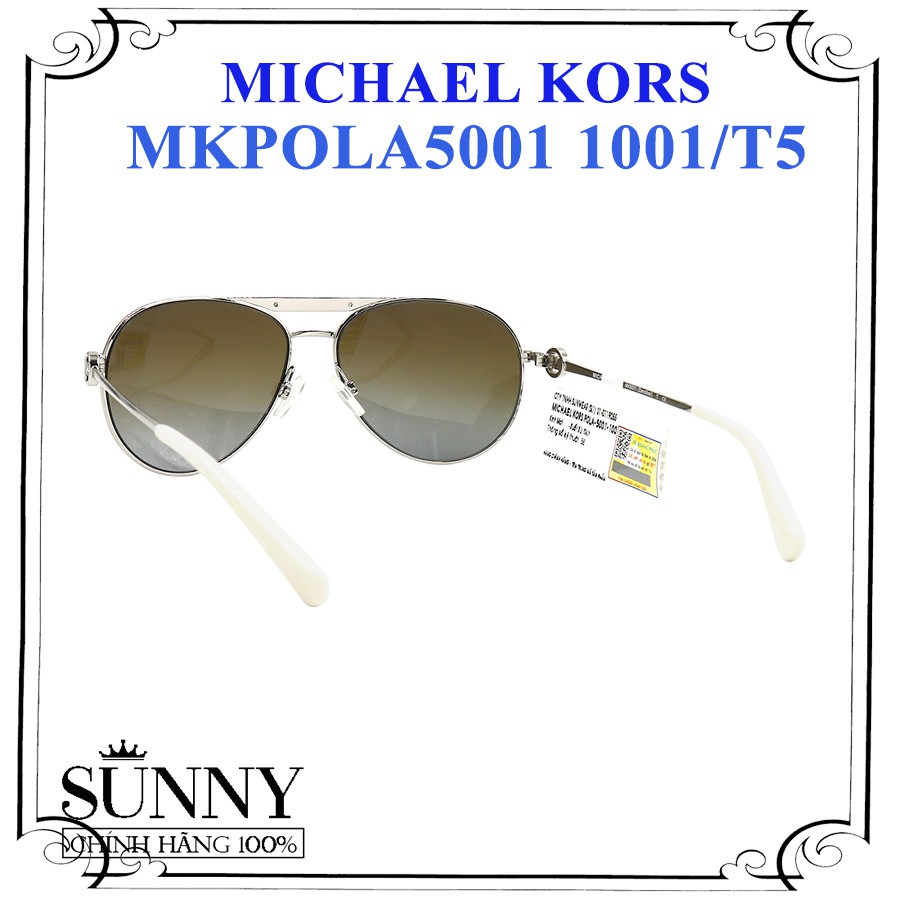 MKPOLA5001 1001/T5 kính mát chính hãng Michael Kors chính hãng, thiết kế dễ đeo bảo vệ mắt