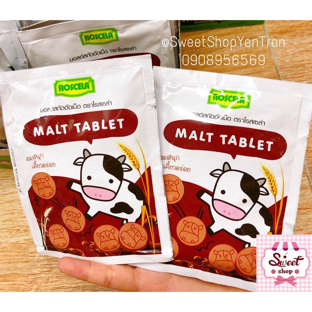 Kẹo sữa bò Milk Tablet Thái Lan mẫu mới (combo 2 bịch)