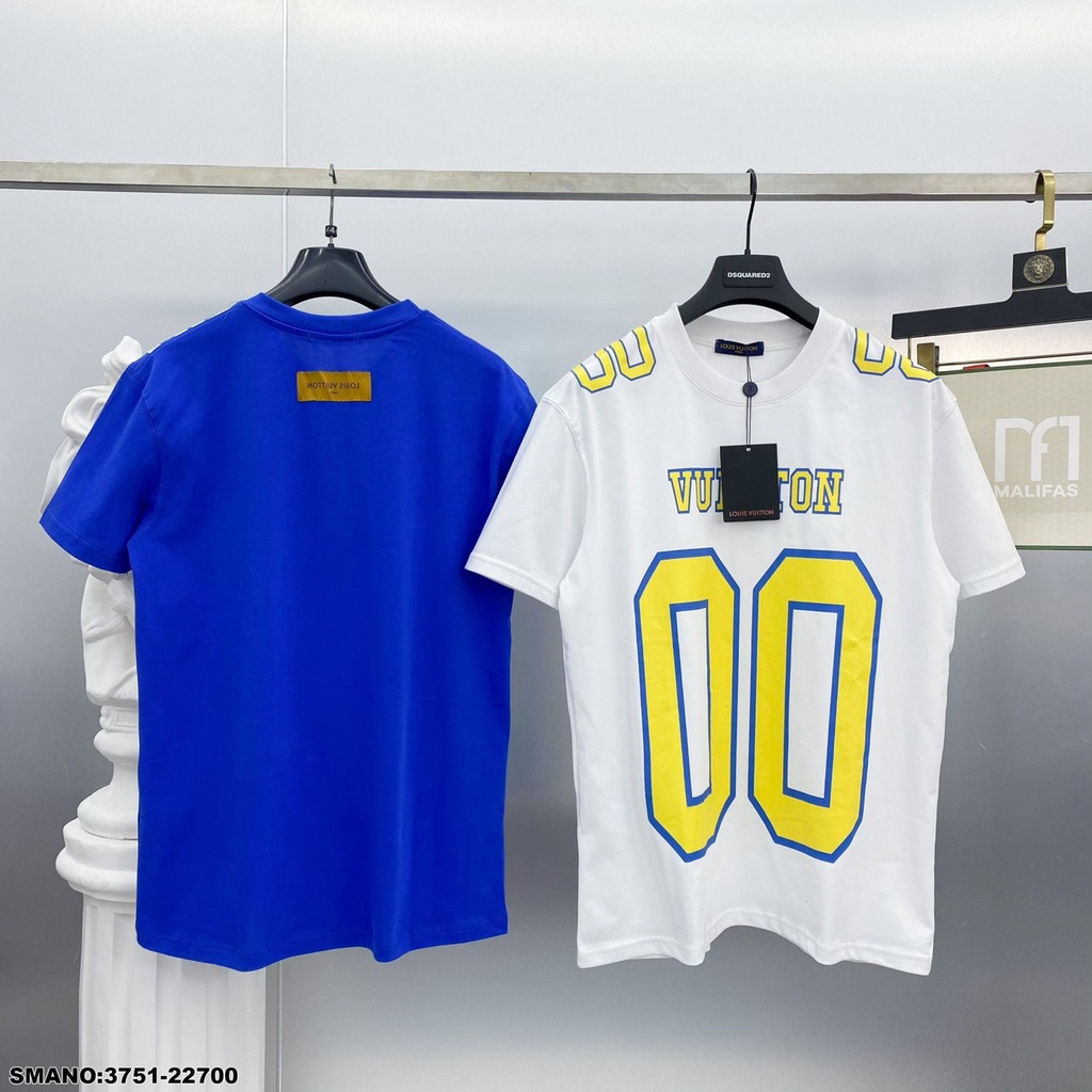 Áo Phông Nam Lv In Họa Tiết Số Trước Ngực Cực Chất - Áo Thun Nam Nữ Lv Chất Cotton Co Dãn Thoáng Mát DT STORE MENWEAR