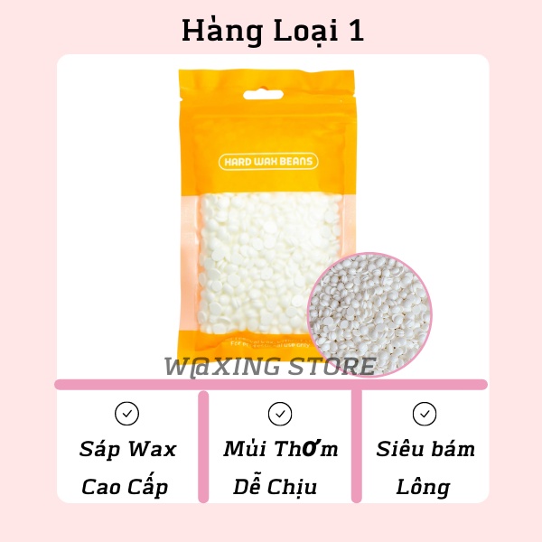 100G Sáp wax lông nóng Hard wax beans tẩy lông ,triệt lông tại nhà tặng kèm que gỗ