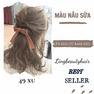 Thuốc nhuộm tóc màu nâu sữa- Hàn Quốc- lên màu chuẩn ( tặng kèm oxi trợ nhuộm và găng tay)