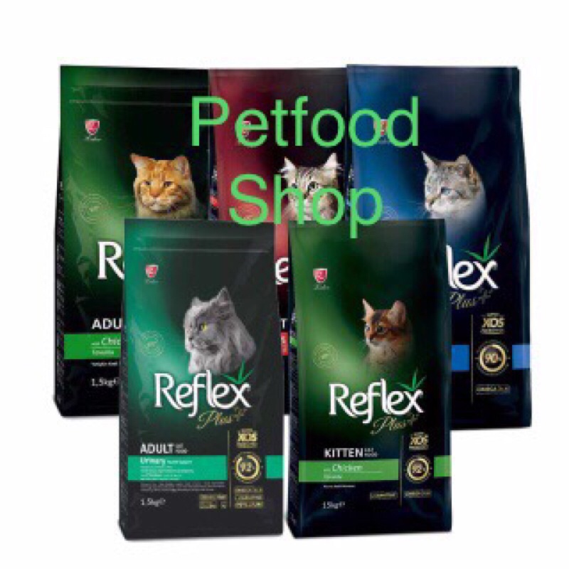 Thức ăn hạt mèo Reflex Plus cho mèo con/mèo trưởng thành/Hairball/Urinary 1,5kg