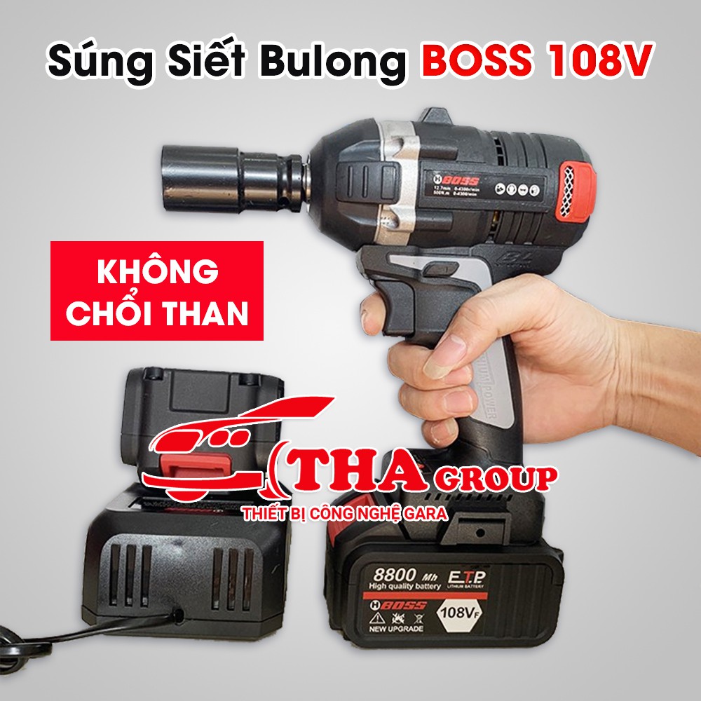 Súng Bắn Ốc Pin BOSS Không Chổi Than Lực Xiết 500Nm