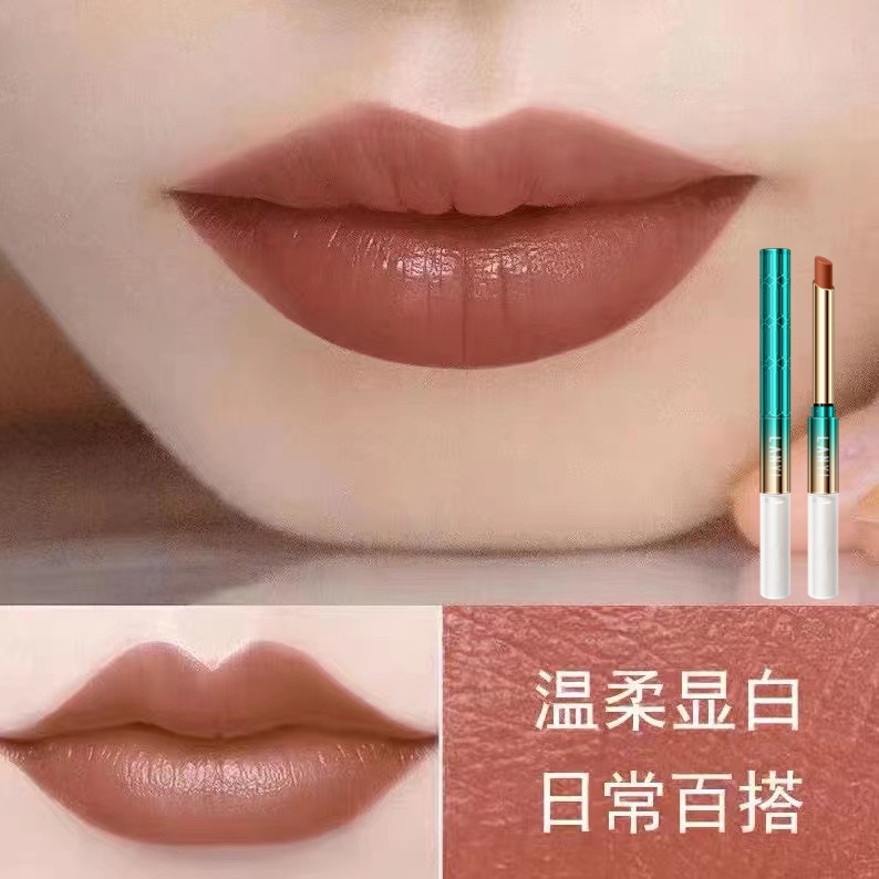Lan Yi Son Môi Khóa Ấn Tượng Màu Trà Sữa Nâu Không Phai Và Không Dính Cốc Chống Thấm Nước Lâu Trôi