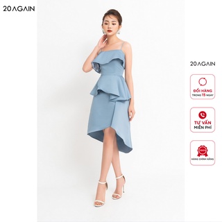 Đầm xòe 2 dây bèo ngực 20AGAIN vải lụa tafta cao cấp lên form cực đẹp DEA1158
