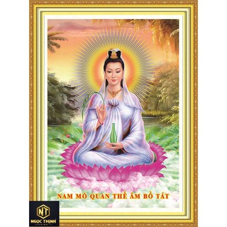 Tranh đính đá quan âm bồ tát vs331 75x55cm