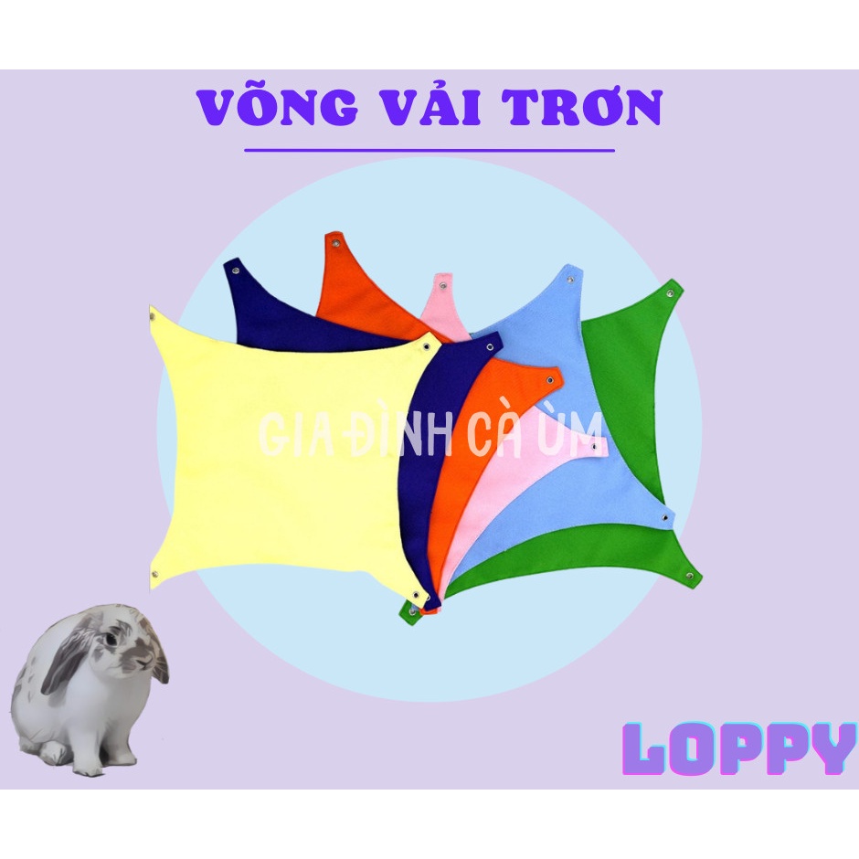 Võng treo vải nằm thư giãn dành cho thỏ/chuột lang/sóc/chinchila