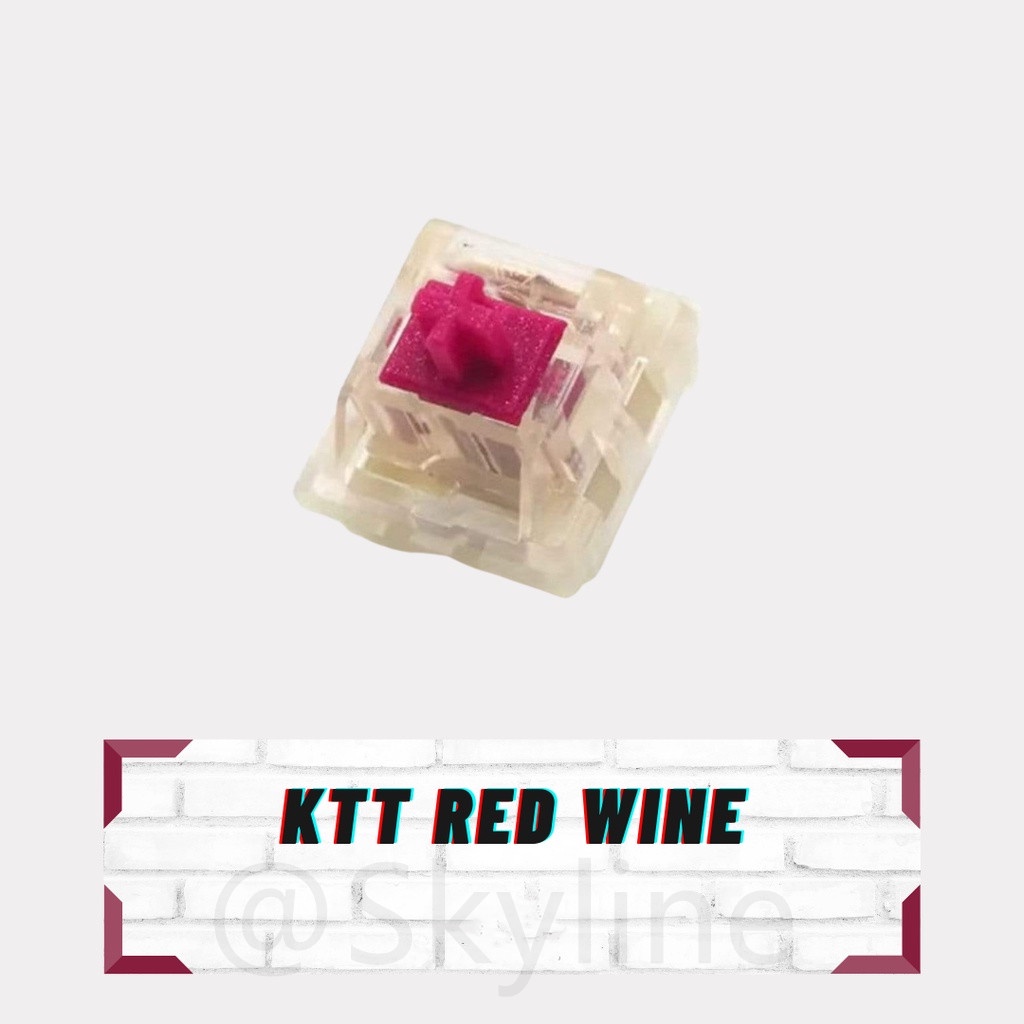 Kt Red Wine Phiên Bản 2022 RGB Công Tắc Tùy Chỉnh Hiệu Suất Cao Cho Bàn Phím Cơ Tuyến Tính 3 Pins POM 43g