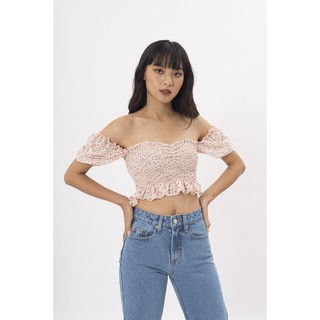 Áo croptop SheByShj họa tiết hoa nhí - Cara Top