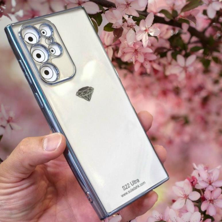 Ốp lưng sulada lưng trong viền màu Samsung S22 Ultra , S22 plus , S22 bảo vệ camera