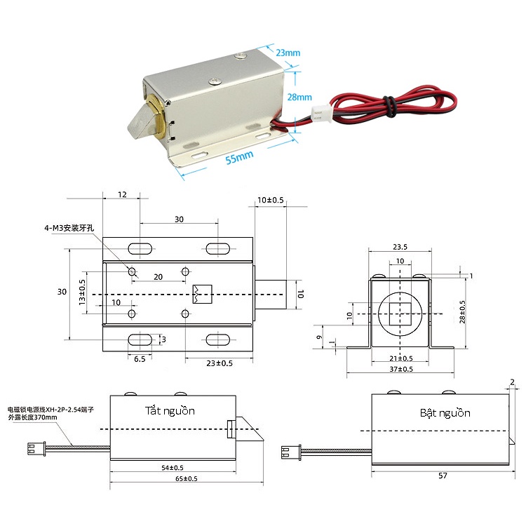 Khóa Chốt Điện Từ LY-03 thích hợp cho việc làm khóa cửa tự động