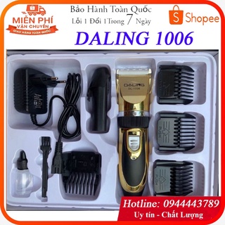 Tông đơ cắt tóc cao cấp daling 1006 | tặng kèm 1 pin dự phòng| tăng đơ cắt tóc không dây chuyên nghiệp