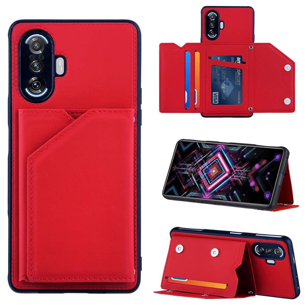 Ốp điện thoại gắn bao da đựng thẻ cho Xiaomi Redmi K40 Gaming 2021