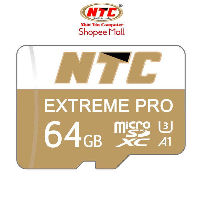 Thẻ nhớ microSDXC NTComputer Extreme Pro 64GB A1 U3 4K R95MB s W45MB s - chuyên camera và điện thoại (Gold) thumbnail