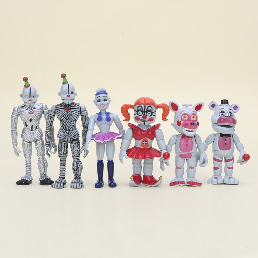 Set 6 Mô Hình Đồ Chơi Nhân Vật Trong Five Nights At Freddy 'S 10cm fnaf Funtime Foxy Funtime Freddy Ballora Ennard Puppet Plushtrap Chica Action Figures