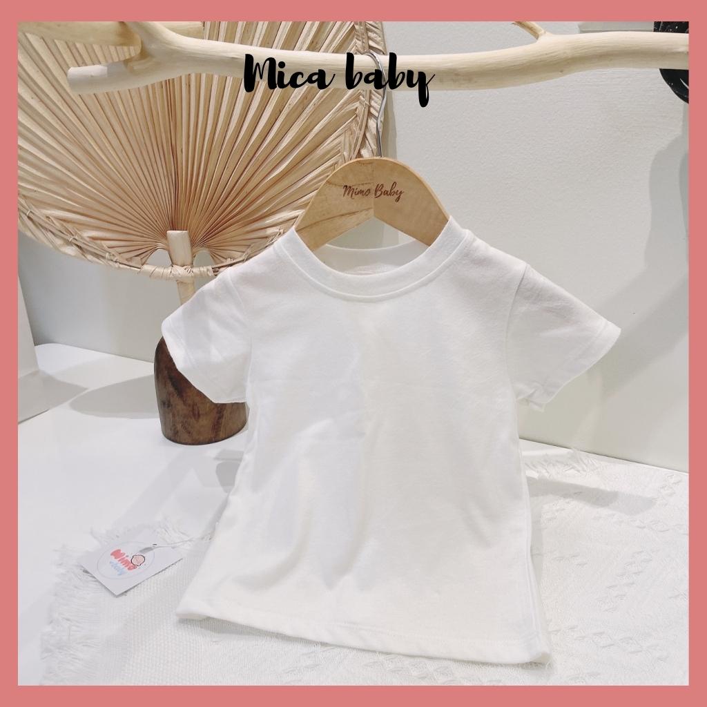 Áo cotton cộc tay trẻ em, áo ngắn tay mặc hè thoáng mát cho bé Mica Baby QA28