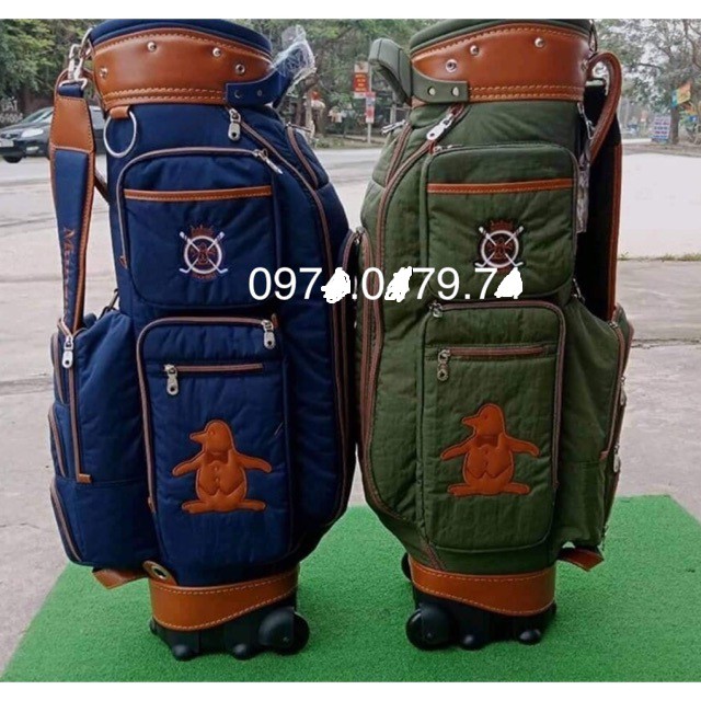 Túi đựng gậy golf vải bạt có bánh xe phù hợp với mọi loại gậy