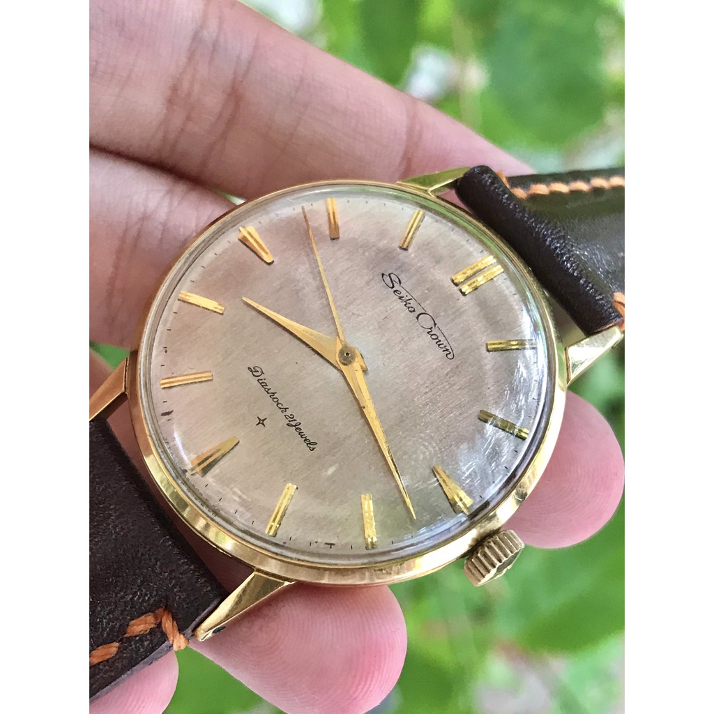 Đồng hồ nam SEIKO CROWN VÀNG HỒNG - NHẬT BẢN