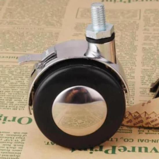 Bánh Xe Lăn Inox Chốt Vặn Khóa Hãm - Bánh xe ghế xoay Có chốt khóa thông minh giúp cố định sản phẩm