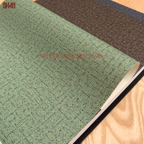 Giấy dán tường màu xanh lá, xanh cốm, xanh dương. Giấy lụa không keo, khổ 53cm, loại đẹp