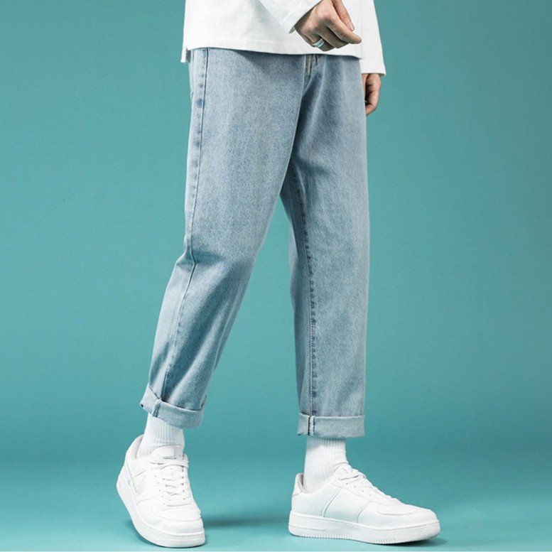 [Baggy Nam] Quần Baggy jean nam ống suông rộng TR03 tại Baggy Store 88