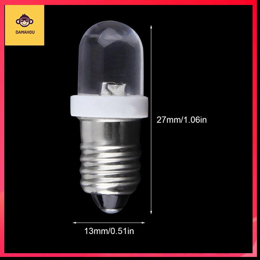 【Trong kho】E10 LED cơ sở chỉ thị bóng đèn Bóng đèn trắng lạnh 24 V DC Đèn chiếu sáng