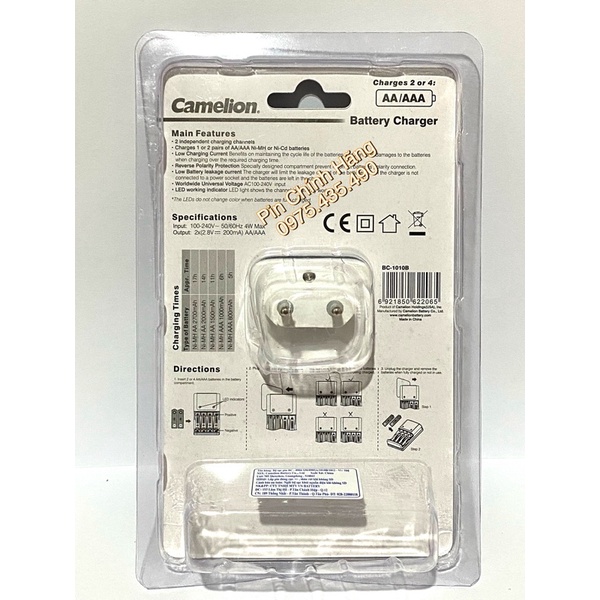 Bộ Sạc Pin Camelion 1010 Chính Hãng Không Kèm Pin