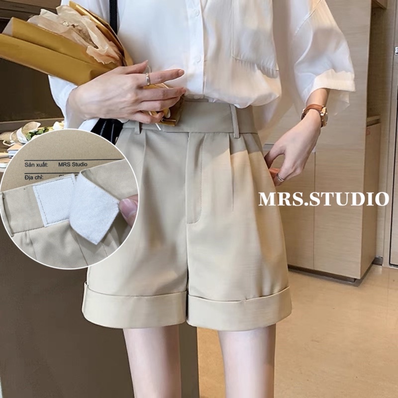 Quần đùi nữ cạp dán không khuy đặc biệt đi học đi chơi , quần mùa hè nữ MRQ023G