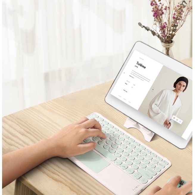 Bàn Phím Bluetooth và Chuột Bluetooth DITECH 10 Inch có cảm ứng Cho Máy Tính Bảng,Bút cảm ứng ipad - HATECH66