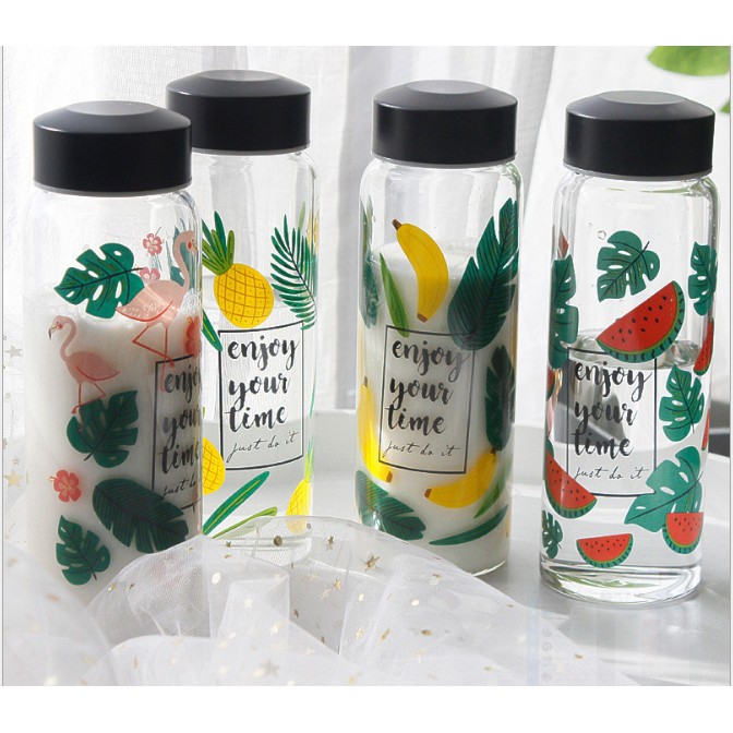 BÌNH THỦY TINH ENJOY YOUR TIME 500ML