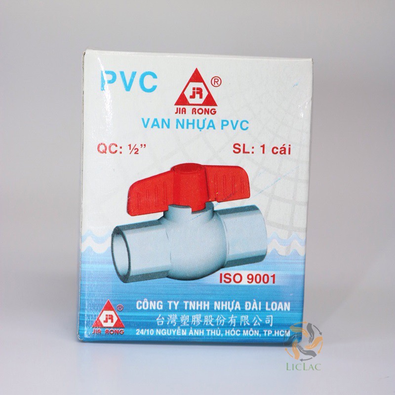 Van Khóa Nước Đài Loan Phi 21 chất liệu nhựa PVC siêu bền, Van Nhựa Cao Cấp - LICLAC