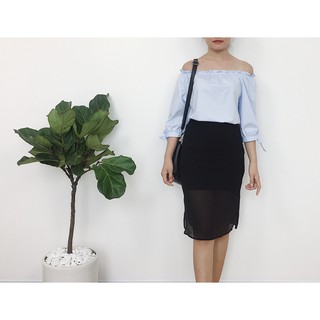 Chân váy suông 2 lớp - Thiế kế bởi Bazzi Fashion