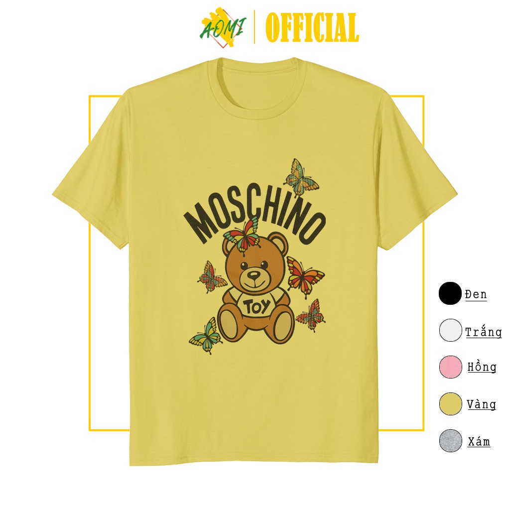 ÁO THUN UNISEX AOMI ĐẶC BIỆT MOSCHINO BUTTERFLY ADLV TAY NGẮN TAY LỠ NAM NỮ AOMIVN THỜI TRANG