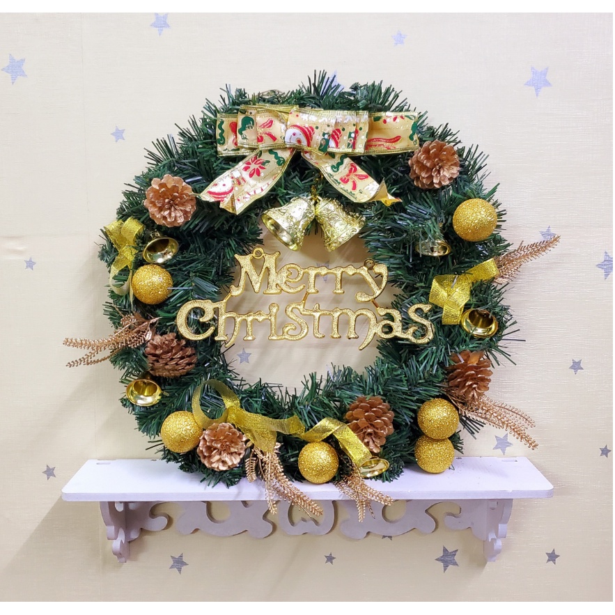 Vòng nguyệt quế vòng hoa trang trí noel giáng sinh mẫu D34