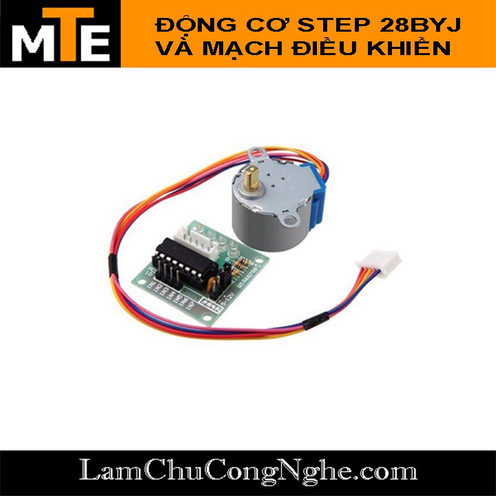 Mạch điều khiển và động cơ bước 28BYJ-48 từ 5-12V ULN2003 chip cắm