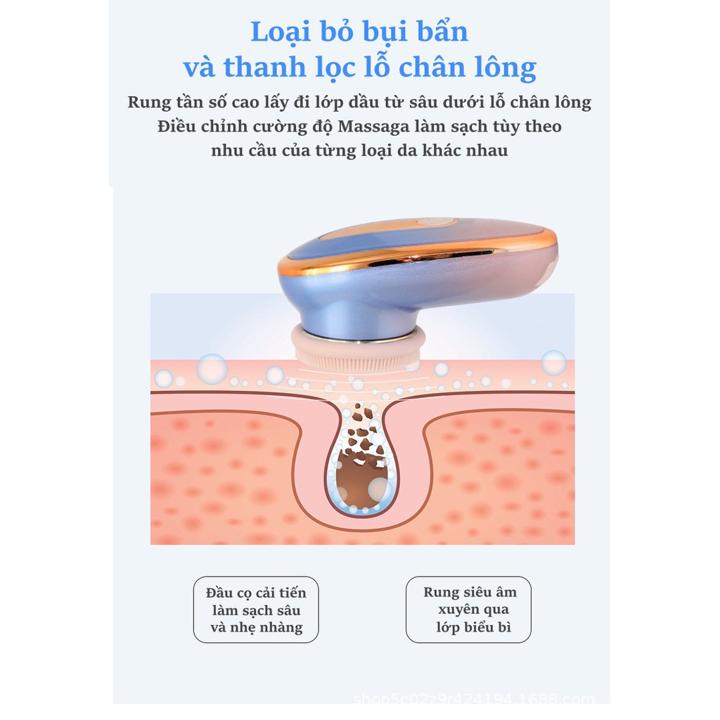 Máy rửa mặt cảm biến massage nhiệt trẻ hóa da cao cấp LSM-622-LingShiman [Nhập khẩu] | BigBuy360 - bigbuy360.vn