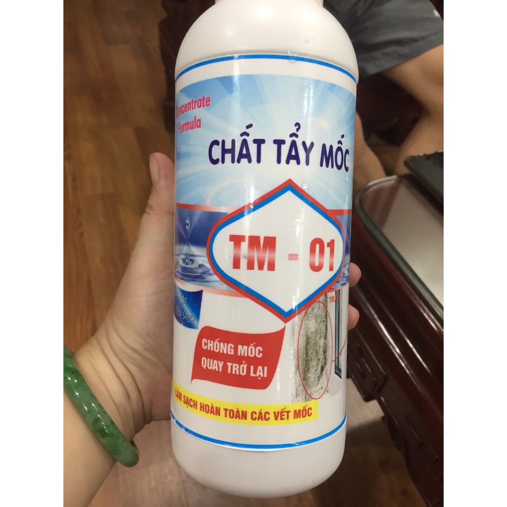 Chất tẩy mốc TM-01- tẩy mốc trên mọi vật liệu như tường, gỗ, vải, cao su