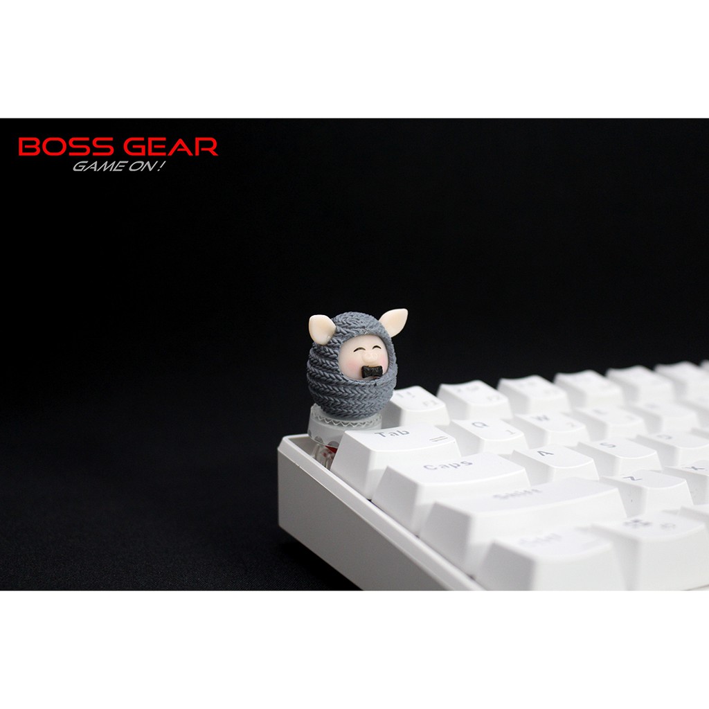 Keycap lẻ hình Heo con mặc áo len siêu dễ thương( Keycap Artisan )