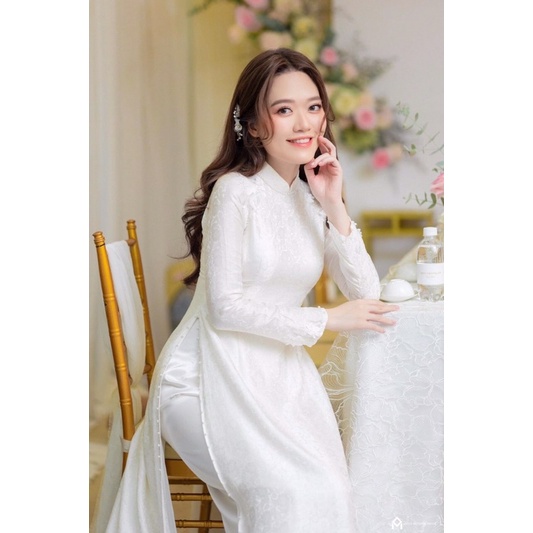 Áo dài gấm trơn nhiều màu, chất gấm mềm, giá sale siêu sốc