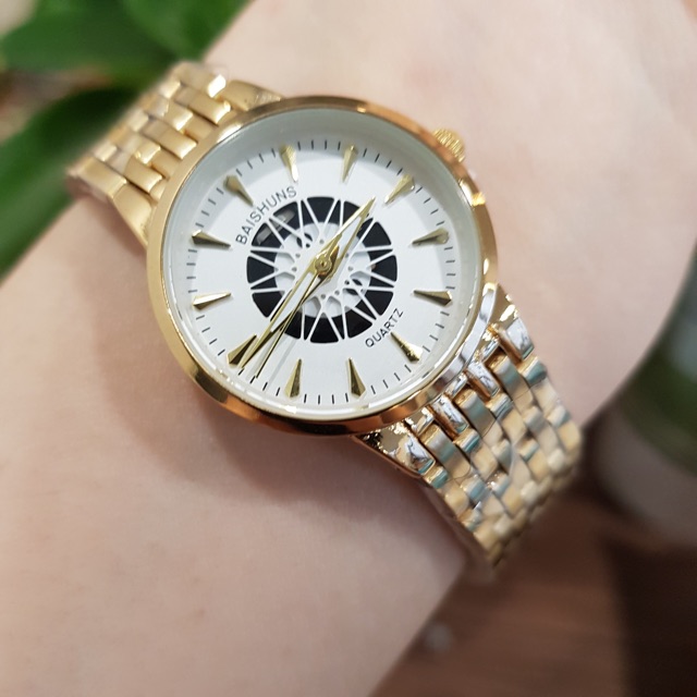 Đồng hồ nam Baishun dây kim loại màu vàng cao cấp Tony Watch 68