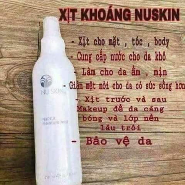 Xịt Thoáng Núkin cũng Cấp độ ẩm cho da