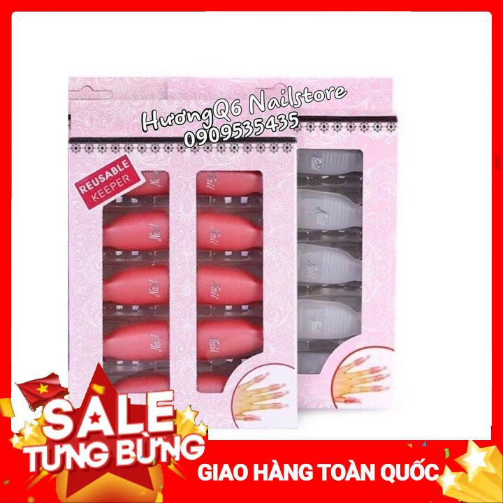 Kẹp Ủ Tháo Gel Móng Tay - Bộ 10 Kẹp Nhựa Bền Chắc Chuyên Dụng Cho Dân Làm Móng