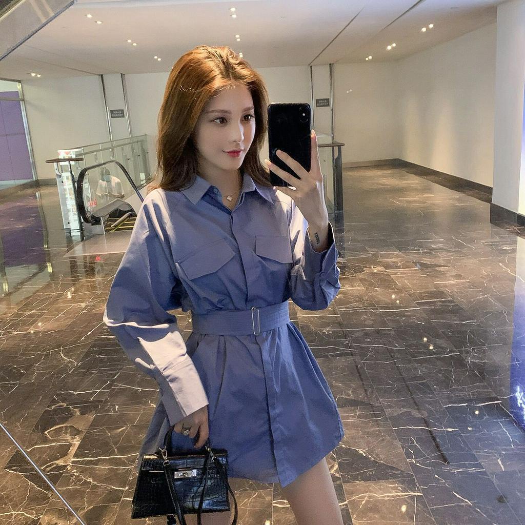 Áo Sơ Mi Tay Dài Thời Trang Quyến Rũ Cho Nữ Phong Cách Hàn Quốc